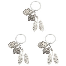 3Pièces Accessoire - Métal Argenté Bijou Suspendu Sac