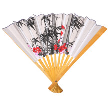 Decorative Paper Fan Bamboo Handheld for Living Room and Weddings