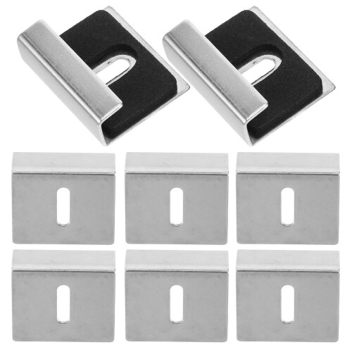 8Pièces Clips De Fixation Inoxydable 304 Argent Pour Mur Stable