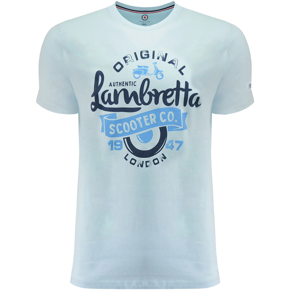 Lambretta (Xxl L, Cool ) Mens Scooter Big & Tall T-Shirt Blue