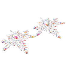 Vrouwengezicht edelstenen glitter gezichtssticker