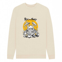 (M, Oat) Rick And Morty Unisex Adult Rest and Ricklaxation Sweatshirt