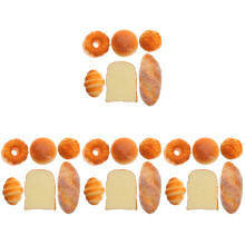 24Pcs Assorted Color Fake Bread Model Props for Home Decor Photography