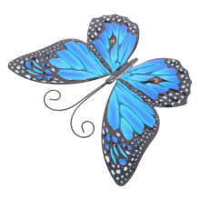 2St Blauwe Vlindervormige Metalen Decoraties Voor En