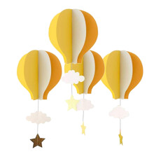 4 Pcs Stars For Hanging Cloud Nursery Decor Hot Air Balloon Pendant