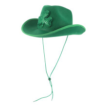 1Green St Patricks Day Cowboy Cap for Women - Irish Shamrock Party Hat