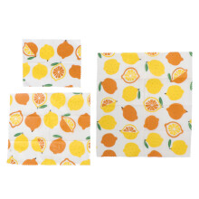 6Pcs Household Beewax Food Wraps Durable Reusable Fresh-Keeping Yellow
