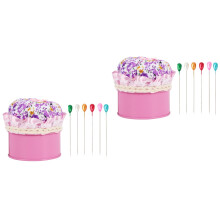 2 Sets Pearl Needle Storage Box Jewelry Making Pin Backs Boutonniere