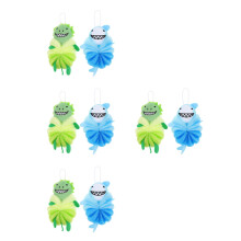 8St Kleurige Loofah Spons Cartoon Stijl Badkrabber Voor Kinderen