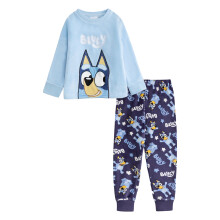 (5-6 Years, Blue) Bluey Boys Character Long-Sleeved Long Pyjama Set