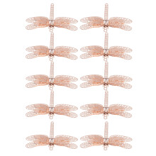 10Stk Handgefertigte Kupfer Haarclip Anhänger DIY Haarschmuck