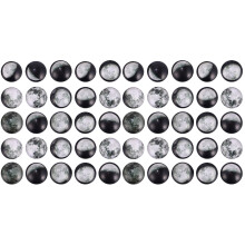 Set Of 2 Cabochon Jewelry Making Supplies Small Moon Gems For Crafts