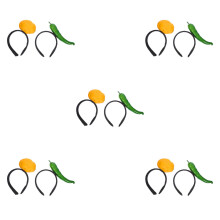 10St Zwarte Grappige Paprika Haarband Kunststof Haaraccessoire