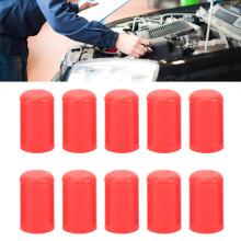 Red Silicone 12mm Tube End Caps for Cars