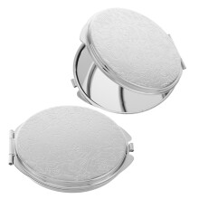 2St Handzame Metalen Reisspiegel Vintage Stijl Compact En Draagbaar
