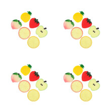 24St Nepfruit Slices PVC Mix Realtime Look Speelgoed En Fotoprop Decor