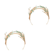 2St Groene Bridal Hair Hoop Met Bruiloft En Feest