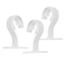 3 aluminium gordijnstangbeugels voor badkamer, keuken, woonkamer
