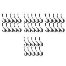 40St Zwarte Metalen Haak, Wandmontage Voor Handdoek, Jas En Hoedhanger