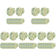 Handwriting Paper Cards Green Leaf Shape Party Invitation Cards