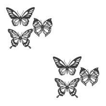 2 Pieces Butterfly Metal Wall Art Iron Decor Hanging Butterflies