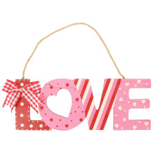Valentine'S Day Bord Hangschild Roze 1Stuks 12,6X9,8Inch
