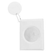 Wit PU PVC Mini Fotokaart Binder Ronde Holle Houder Album
