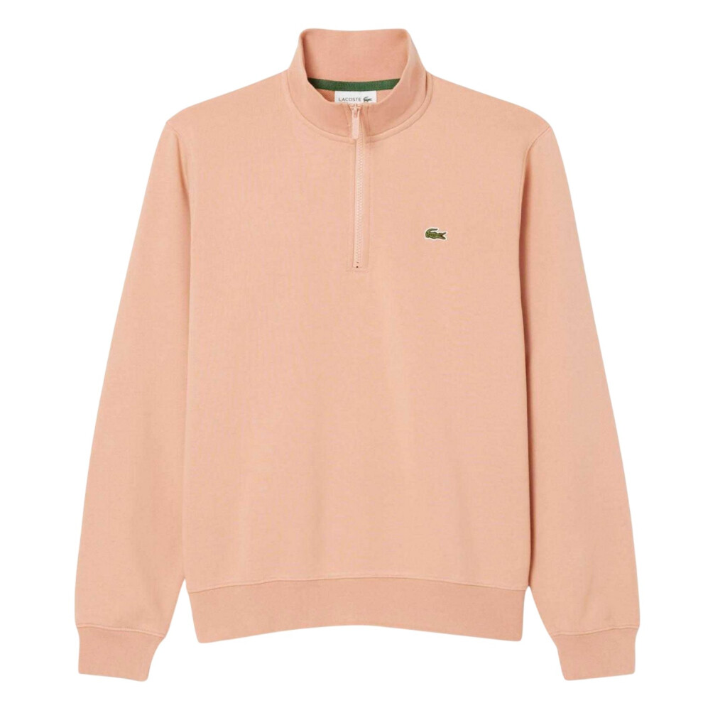 Lacoste (S, Ish) Mens Fleece Zipped Sweatshirt Pink