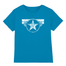 (9-10 Years, Sapphire Blue) Captain America Boys Logo T-Shirt