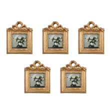 5St Gouden Resin Fotolijsten Vintage Look Voor Woonkamermuur