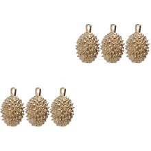 6St Gouden Messing Durian Keychain Decoratie