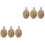 6St Gouden Messing Durian Keychain Decoratie 1