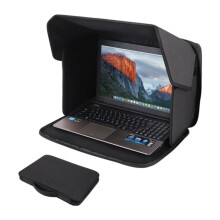 Universeller Laptop-Sonnenschutz für Arbeiten im Freien, Blendschutz und Sonnenschutz für 15 bis 16 Zoll, Schwarz