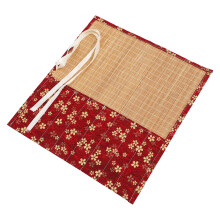 1Rollrode Bamboe Brush Pen Roll Wrap Houder Tekenspullen