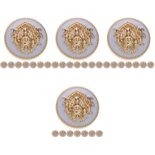 80St Decoratieve Kleine Metalen Knopen Wit Voor Jas Uniform