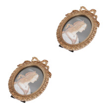 2St Duurzame Resin Lijsten Koffie Kleur Voor Foto En Huisdecor