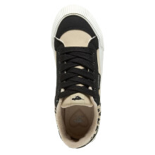 (4 UK, Black/Natural) Rocket Dog Womens/Ladies Cheery Colour Block Faux Suede Trainers