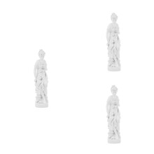 3St Witte Resin Decoratieve Godin Figurines Voor Huis En Kantoor