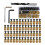 50pack Universals Fasteners With 2 Wrenches 1 Drill Bit for Wood 1