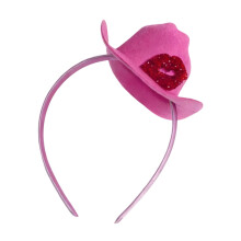 Elegant Stovepipe Hat Headbands for Halloween and-rose red