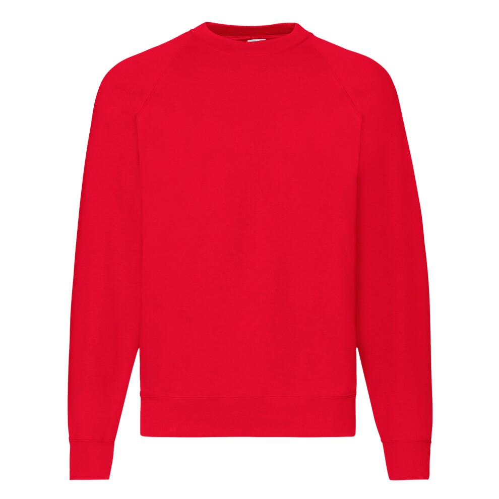 Fruit Of The Loom (M, ) Mens Raglan Sleeve Belcoro Sweatshirt Red