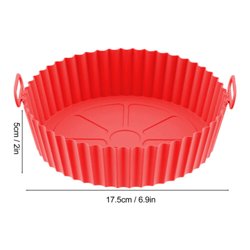 Thick Silicone Fryer Mat Red Reusable 2