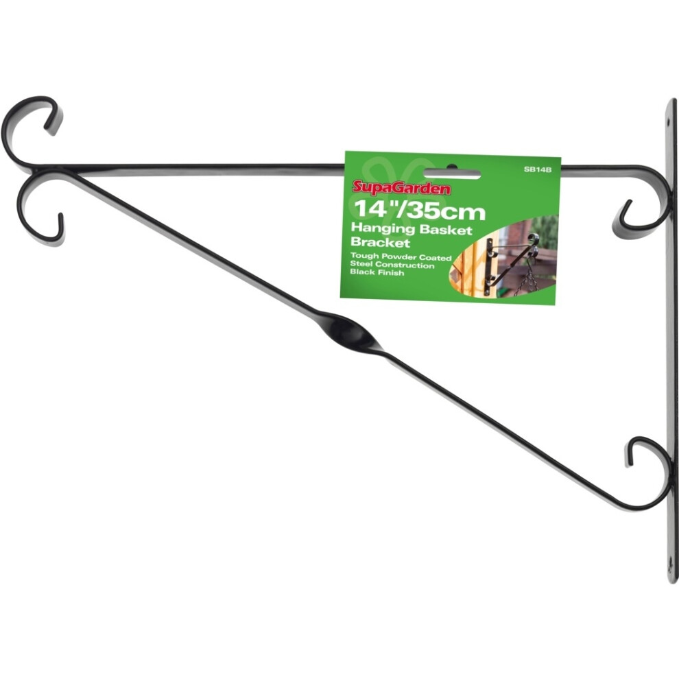 (30Cm, Black) Ambassador Hanging Basket Bracket 5059444094958