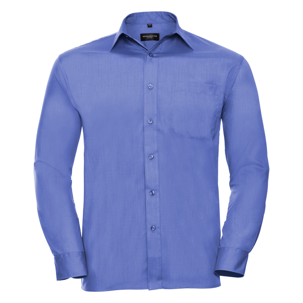 Russell (17, Corporate ) Collection Mens Long Sleeve Shirt Blue