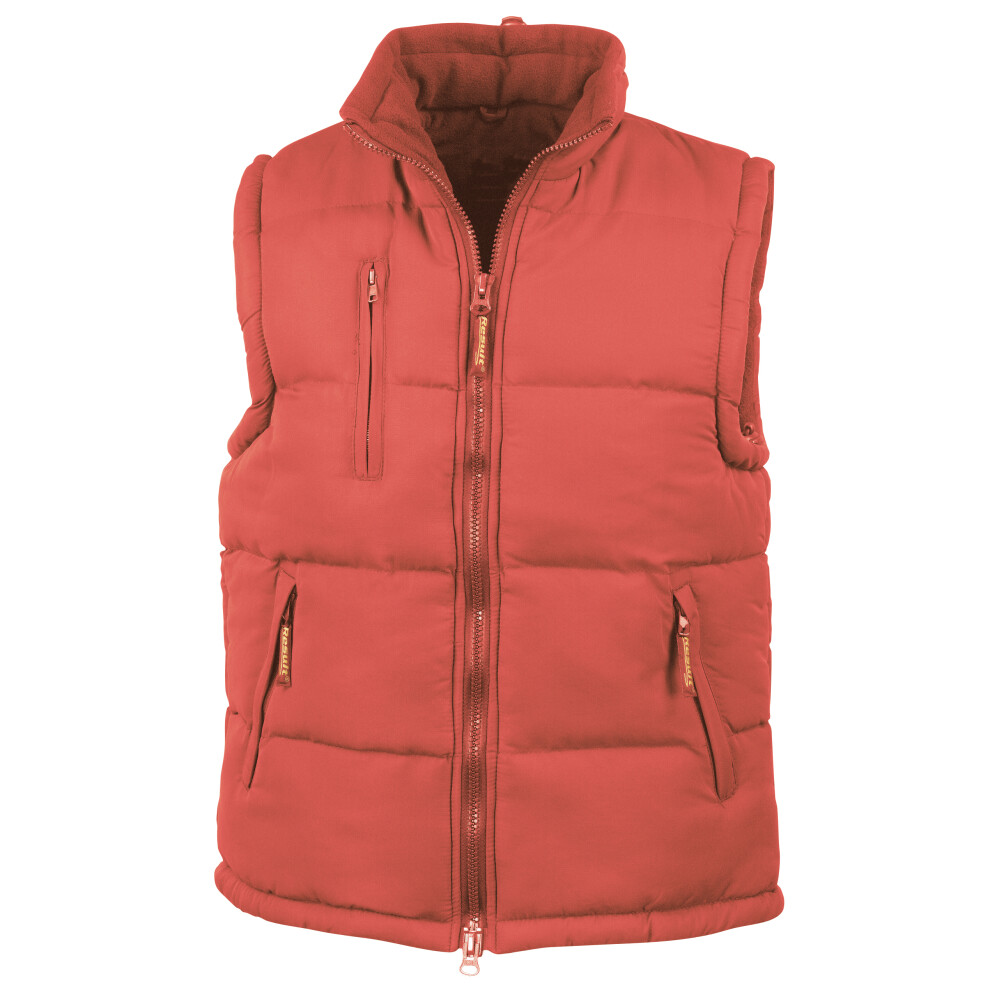 Result (M, Red) Mens Ultra Padded Bodywarmer Water Repellent Windproof Jacket
