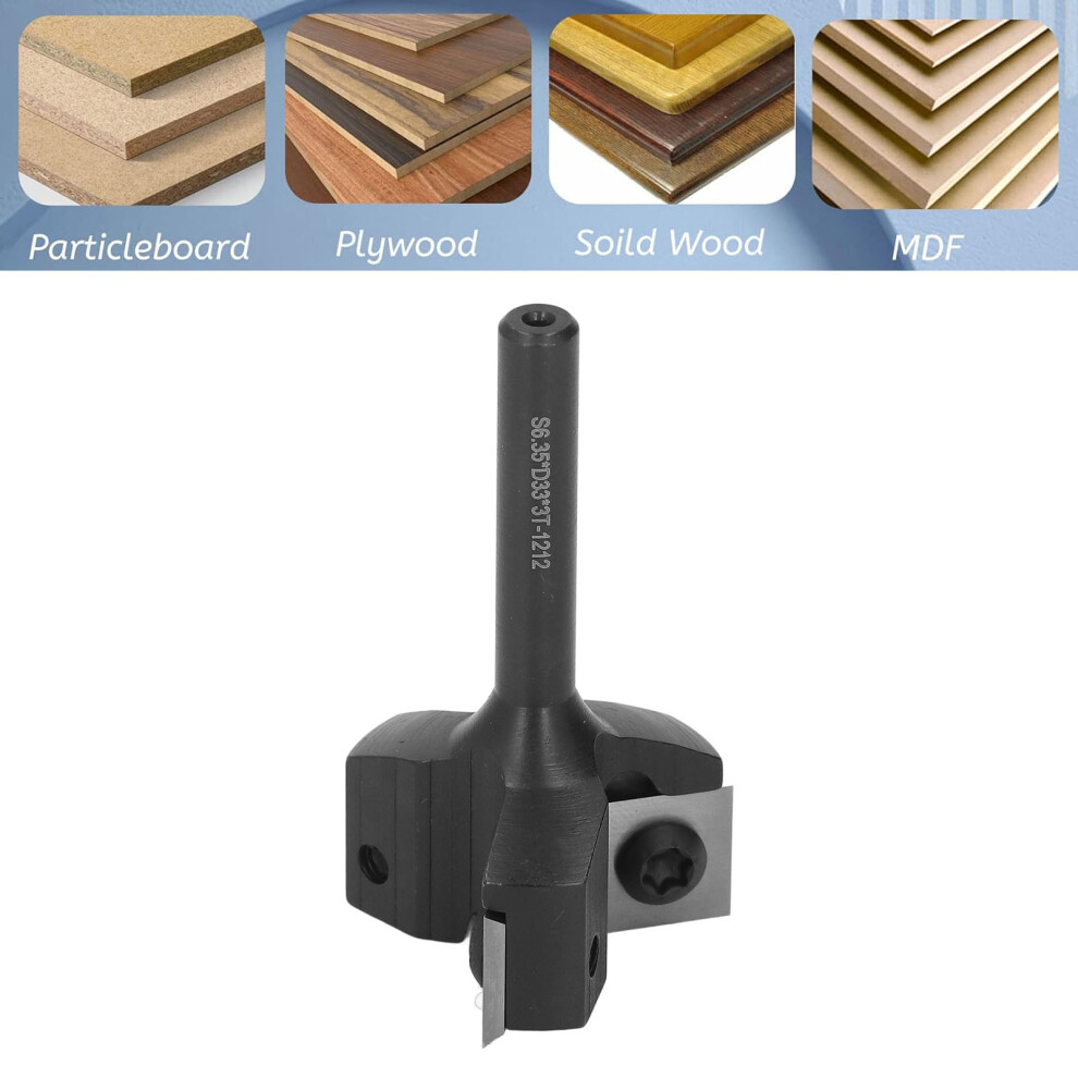 3 Teeth Carbide Insert Spoilboard Router Bit 1/4