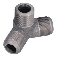 90 Oblique 3-Way Cast Iron Connector