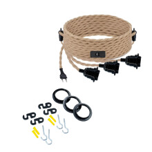 E27 Verlengkabel Hanglamp Kabel Eenvoudige stijl Touw Hanglamp