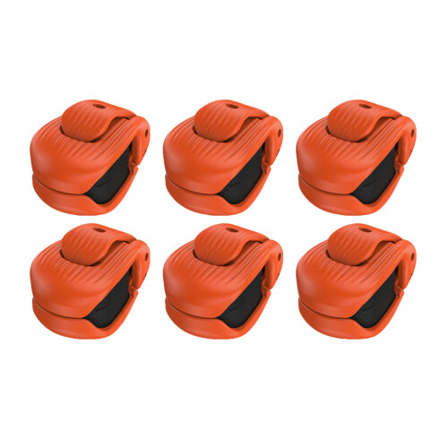Universal Rod Clip Holder Compatibility 20 30mm-Orange 6 pack