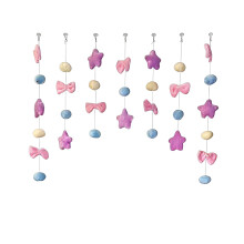 Doorway Curtains Felt Star Bowknot Curtain Decorative Curtain-3